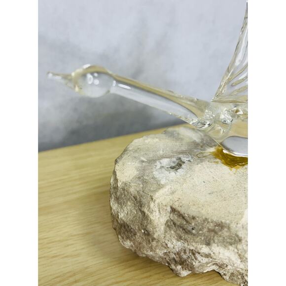 Vintage Crystal & Rock Len Chodirker Canadian Artist Paperweight MCM Decor - Picture 4 of 10